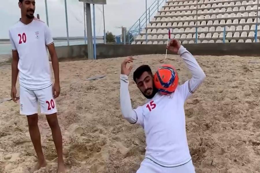 اولین تمرین ملی پوشان فوتبال ساحلی در بوشهر